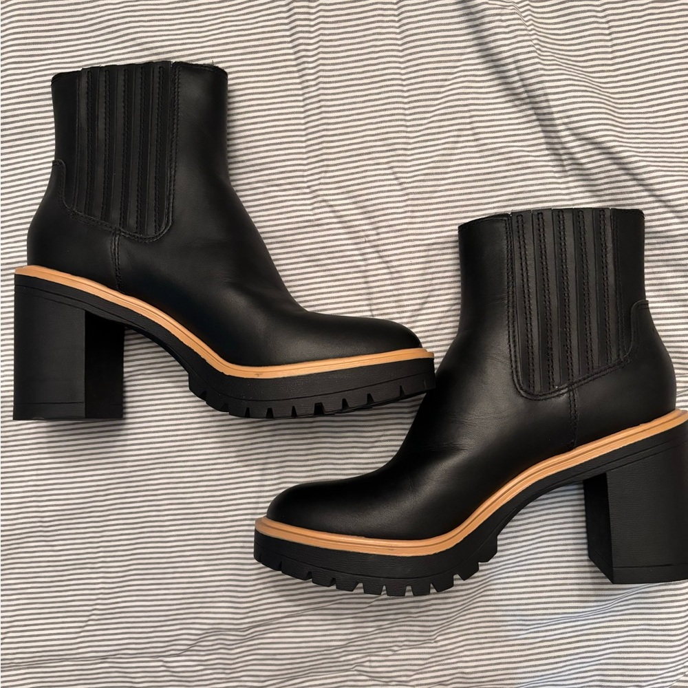 Black leather Steven maddens